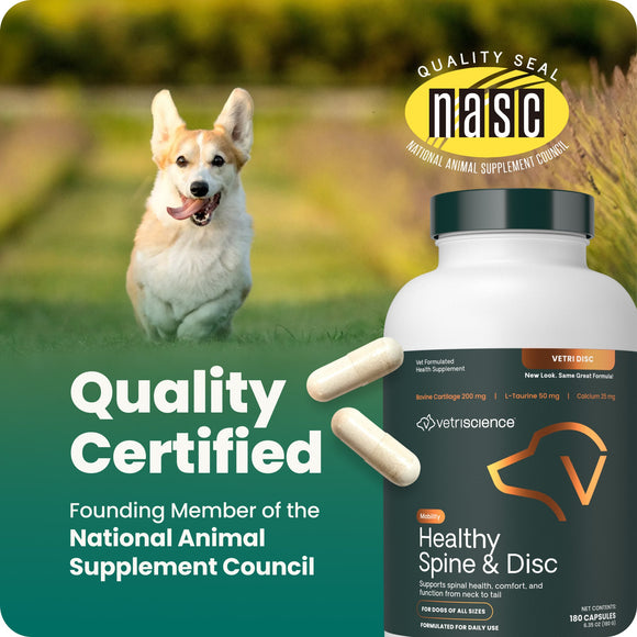 VetriScience Healthy Spine & Disc Capsule for Dogs (180 Capsules) - Dog Supplements & Vitamins 7