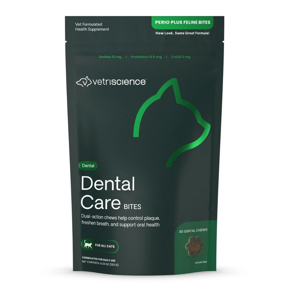 VetriScience Perio Plus Feline Dental Bites (60 count) - Cat Treats 1