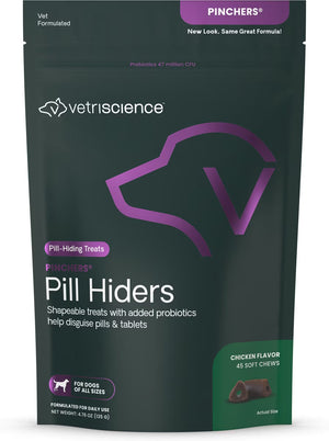 VetriScience Pinchers X-Large Pill Hiding Treats for Dogs Chicken Flavor - Dog & Cat Digestive & Probiotics Supplements
