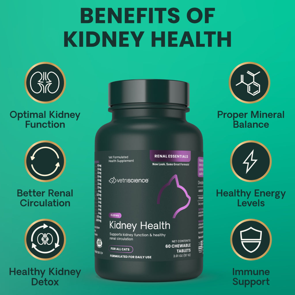 VetriScience Renal Essentials Kidney Chewable Tablets for Cat