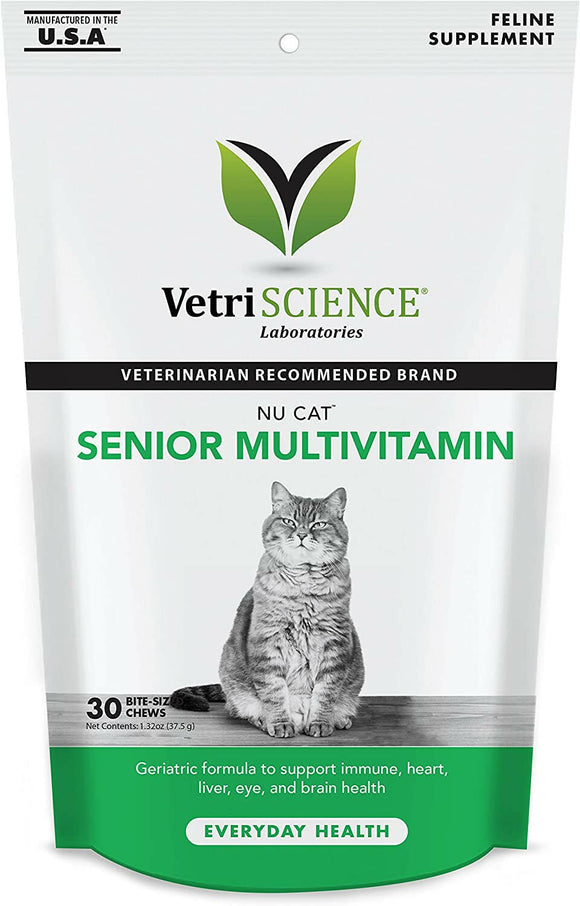 VetriScience NuCat Senior Multivitamin for Cats (30 soft chews) - 1