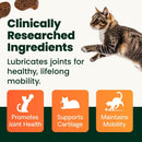 VetriScience Ultimate Strength Healthy Hip & Joint GlycoFlex Plus Chews for Cats (30 Soft Chews) - Cat Vitamins &