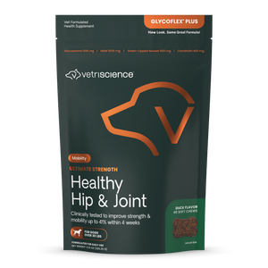 VetriScience Ultimate Strength Healthy Hip & Joint GlycoFlex Plus Soft Chews for Dogs Duck Flavor - 45 soft chews - Dog
