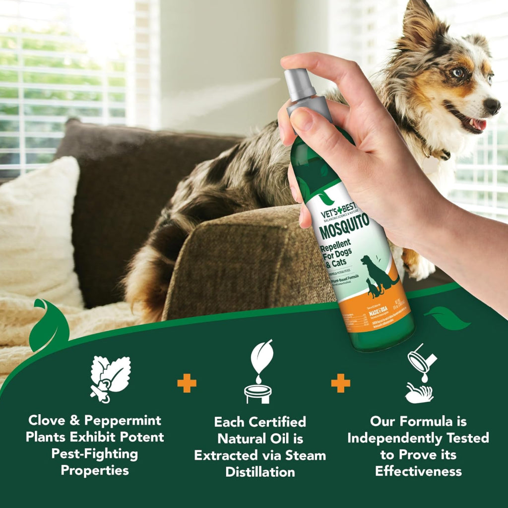 Vet's Best Natural Mosquito Repellent Spray for Dogs & Cats