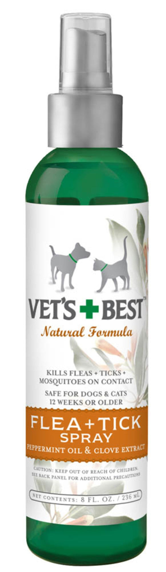 Vet’s Best Natural Flea + Tick Spray For Dogs & Cats (8 oz) - Dog Flea & Tick 1