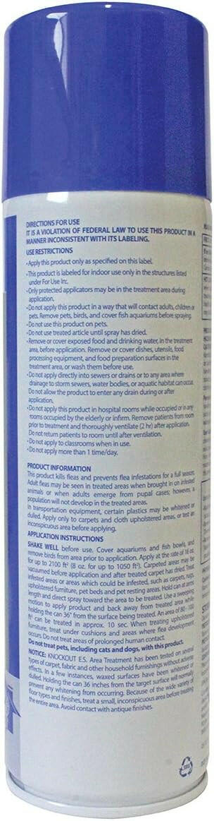 Virbac Knockout E.S. Area Treatment Carpet Spray (16 oz) - Pet Flea & Tick Control 3