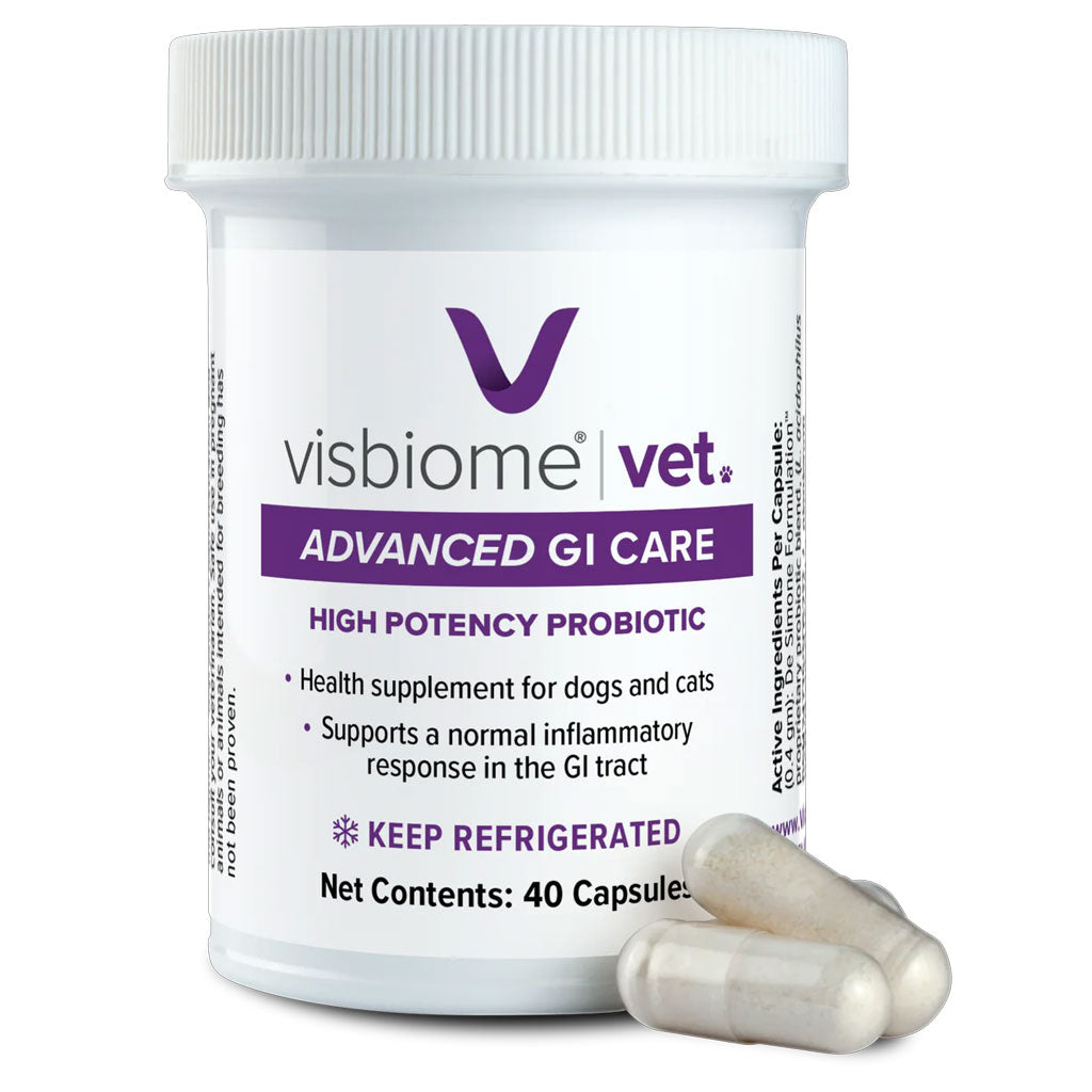 Visbiome Vet Probiotic Capsules for Dogs & Cats - 112.5B CFUs (40ct) Visbiome Vet Probiotic Capsules for Dogs & Cats - 112.5B CFUs (40ct)