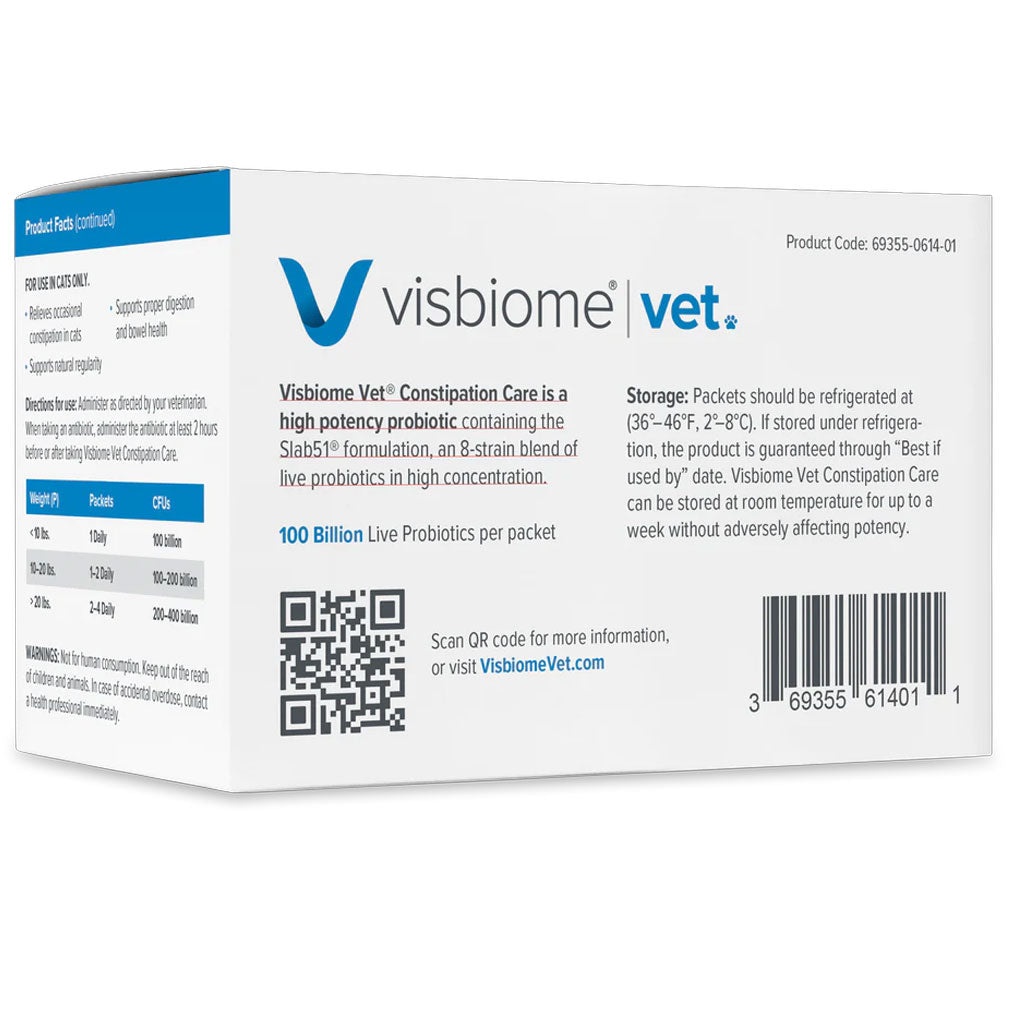 Vet-Recommended Probiotic Packets | Visbiome Constipation Aid for Cats