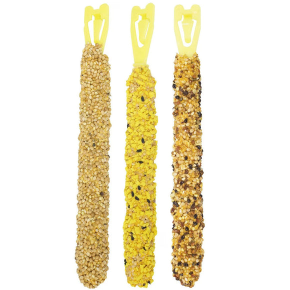 Vitakraft Crunch Sticks Honey Egg & Apple Variety Pack Treats for Parakeets 3 Sitcks - Bird Treats 3