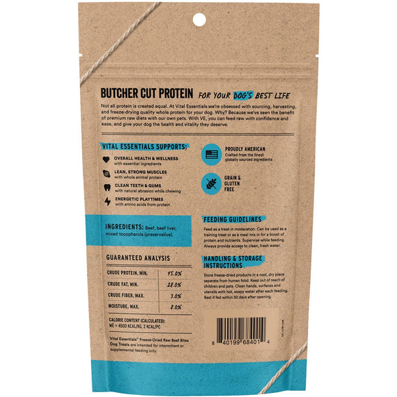 Vital Essentials Freeze-Dried Beef Bites Treats for Dogs - Dog Treats 4