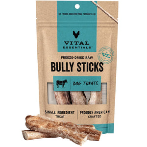 Vital Essentials Freeze-Dried Bully Sticks Dog Treats 1.4-oz - Dog Treats 1