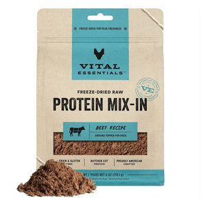 Vital Essentials Freeze-Dried Raw Protein Mix-In Ground Topper for Dogs - 6-oz / Beef - Dog Treats 1