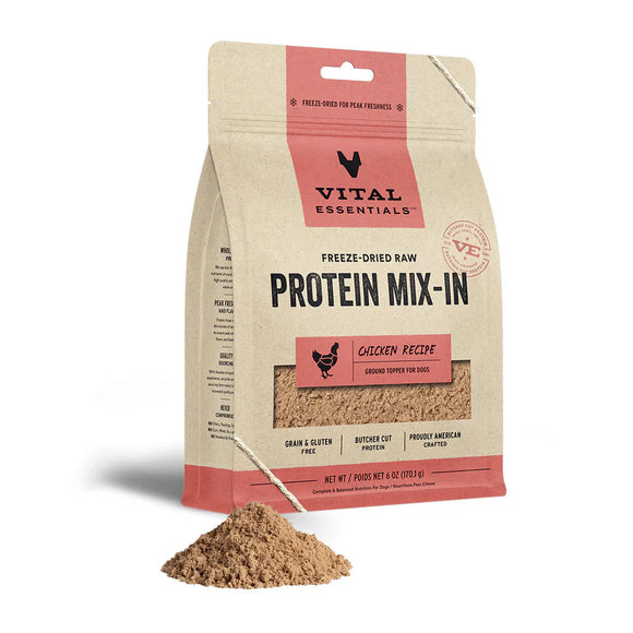 Vital Essentials Freeze-Dried Raw Protein Mix-In Ground Topper for Dogs - 6-oz / Chicken - Dog Treats 7