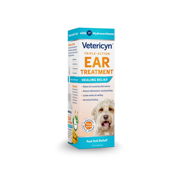 Vetericyn Triple-Action Ear Treatment Healing Relief, 1.5-oz