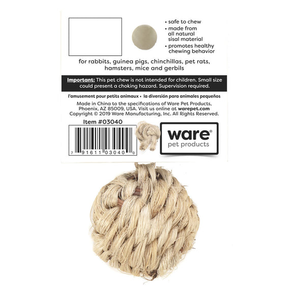 Ware Mini Nature Ball Chew Toy for Small Animal
