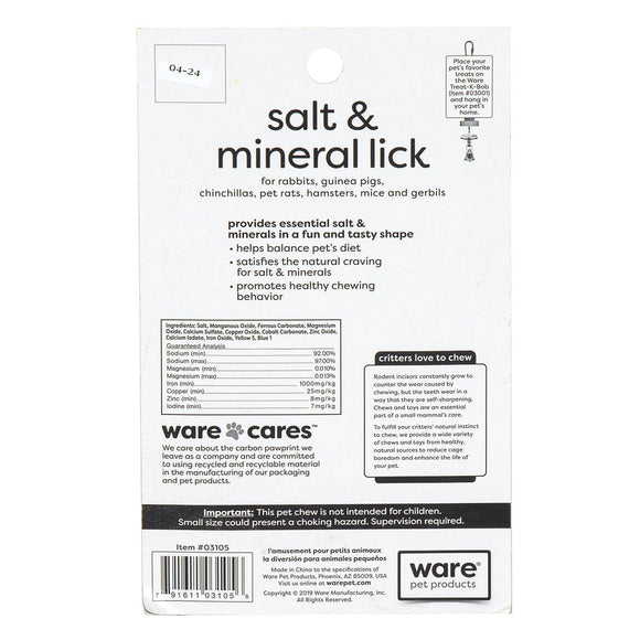 Ware Salt & Trace Mineral Lick for Small Animals