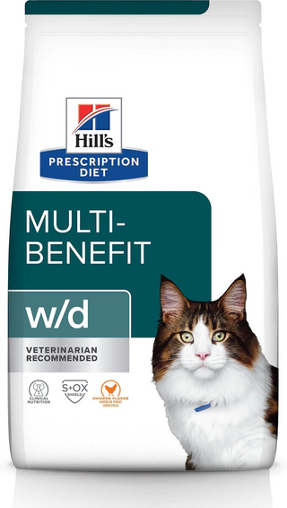 Hill's Prescription Diet w/d Multi-Benefit Digestive/Weight/Glucose/Urinary Management Chicken Flavor Dry Cat Food