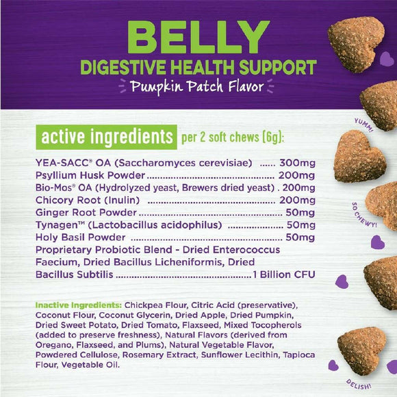 Wellness Belly Digestive Health Support Supplement for Dogs 45 count - Dog Digestive & Probiotics Supplements 3