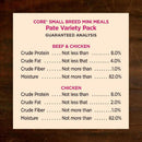 Wellness CORE Grain-Free Small Breed Mini Meals Pate Wet Dog Food Variety Pack (3 oz x 12 pouches)
