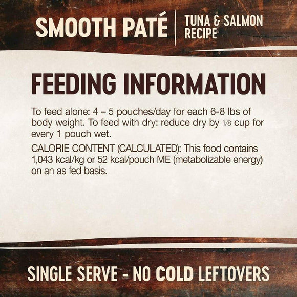 Wellness CORE Tiny Tasters Grain-Free Smooth Pate Tuna & Salmon Wet Food for Cats (1.75 oz x 12 pouches)