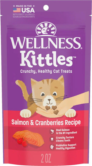 Wellness Kittles Salmon & Cranberries Recipe Crunchy Cat Treats (2 oz) - Cat Treats 1