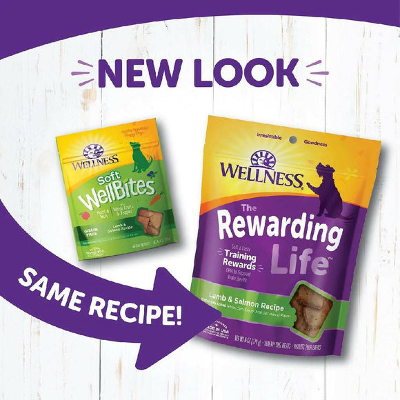 Wellness The Rewarding Life Lamb & Salmon Recipe Grain-Free Dog Treats (6 oz)