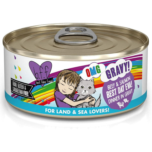 Weruva BFF Gravy Beef & Salmon Best Day Eva! Dinner in Gravy Cat Food