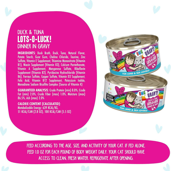 Weruva BFF Gravy Duck & Tuna Lots-O-Luck! Dinner in Gravy Cat Food