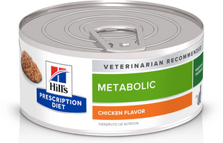Hill's Prescription Diet Metabolic Weight Management Chicken Flavor Canned Cat Food, 5.5 oz, 24-pack wet food
