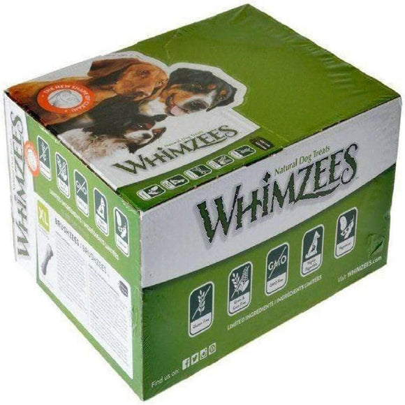Whimzees Brushzees  All Natural Daily Dental Dog Treat, X Large, Bulk (18 ct)