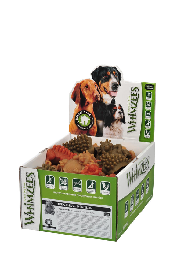 Whimzees by Wellness Hedgehog Dental Chew For Large Dogs (30 count) - Dog Dental Care 1