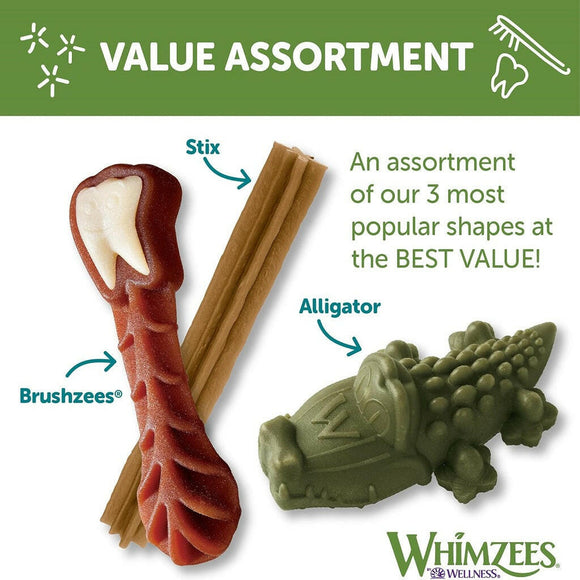 Whimzees by Wellness Natural Dental Value Box Treat For Medium Dogs (44 ct)