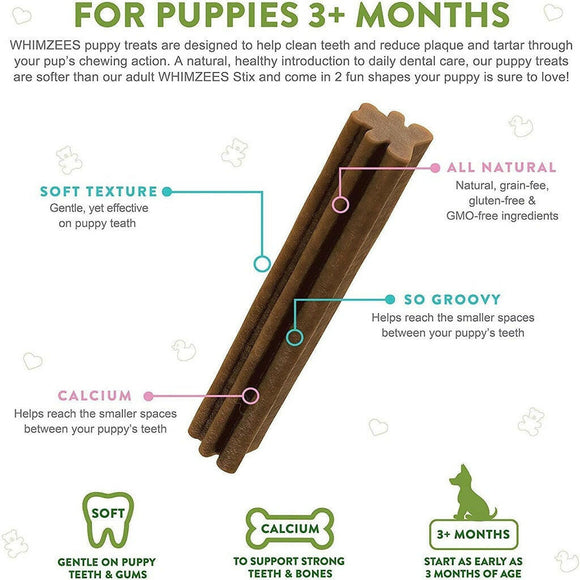 Whimzees by Wellness Natural Grain Free Dental Treats For Medium & Large Puppy (7.4 oz)