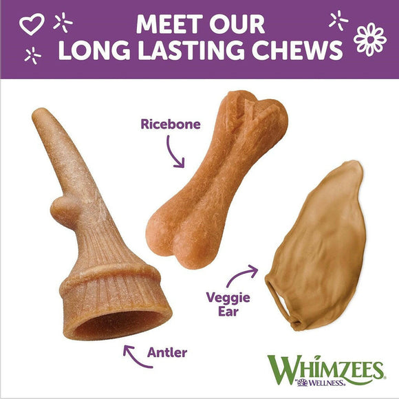 Whimzees by Wellness Occupy Antler Value Bag Treat For Medium Dog (12 pc)