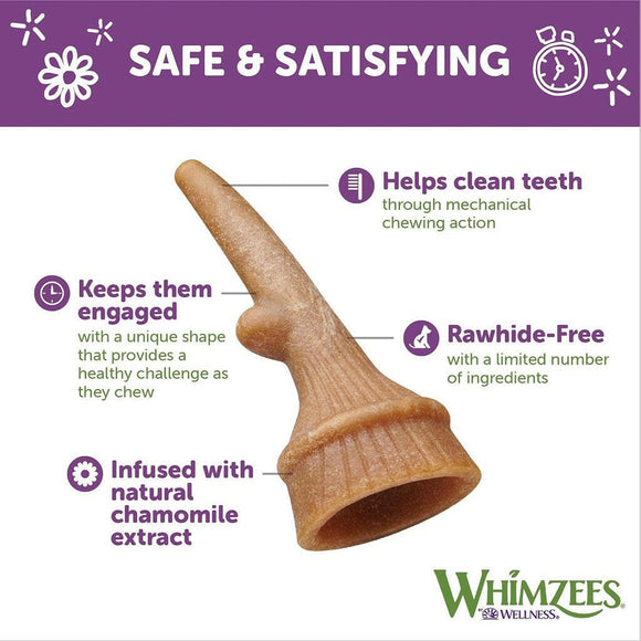 Whimzees by Wellness Occupy Antler Value Bag Treat For Medium Dog (12 pc)