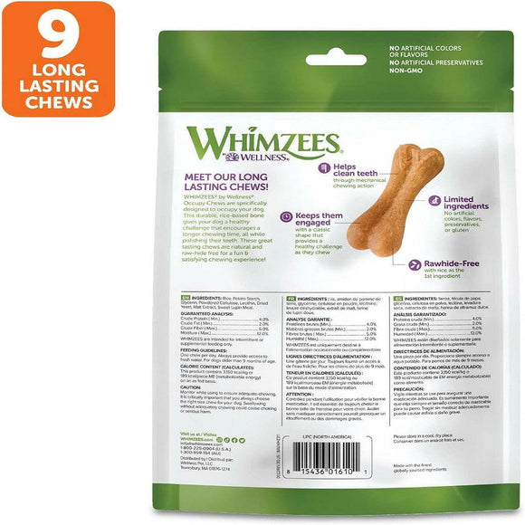 Whimzees by Wellness Rice Bone Natural Grain Free Dental Chew For Large Breed Dog(6 pc)