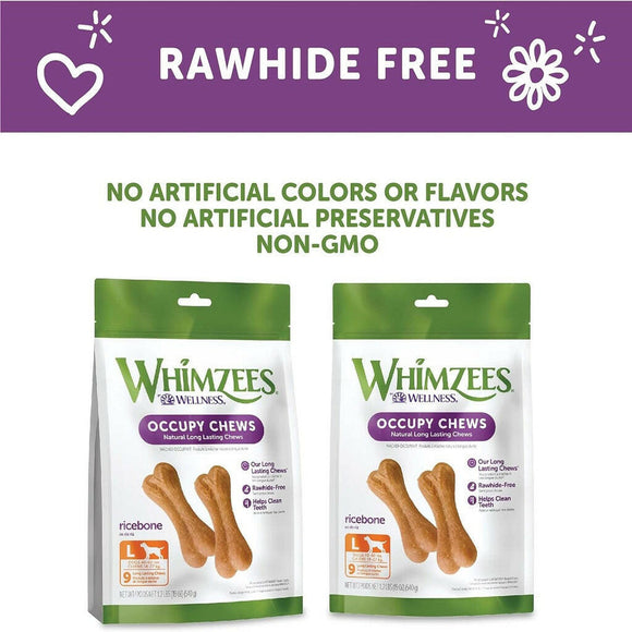 Whimzees by Wellness Rice Bone Natural Grain Free Dental Chew For Large Breed Dog(6 pc)