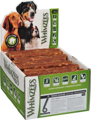 Whimzees by Wellness Veggie Sausage Dental Chews For Large Dogs (50 pc) - Dog Dental Care 1