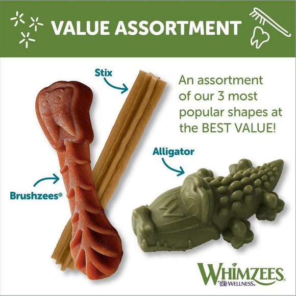 WHIMZEES Variety Pack Grain-Free For Dental Dog Treats, Small (56 coun)