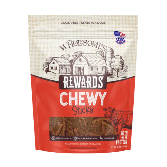 Wholesomes Rewards Chewy Sticks Dog Treat (25 oz) - Beef - Dog Treats 11