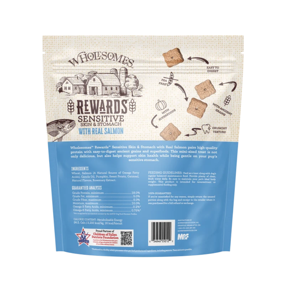 Wholesomes Rewards Sensitive Skin & Stomach Dog Biscuits (3 lbs) - Dog Treats 13