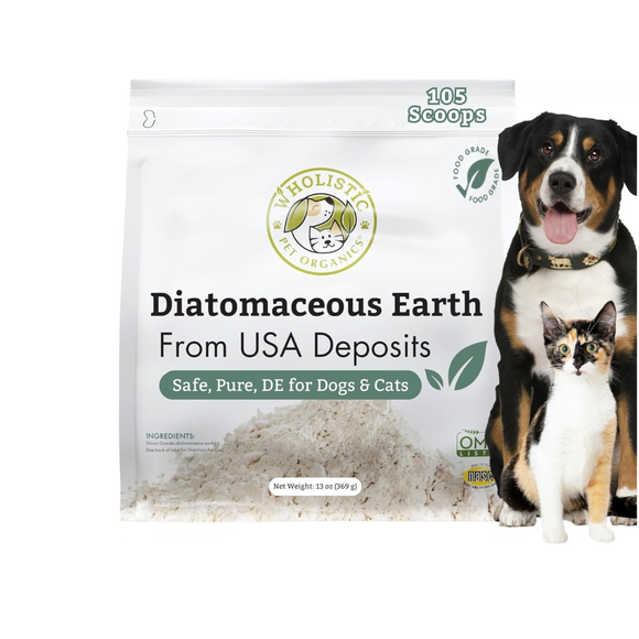 Wholistic Pet Diatomaceous Earth for Cats & Dogs - 13 oz - Pet Vitamins & Supplements 12