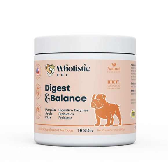 Wholistic Pet Digest & Balance Soft Chews for Dogs (90 Chews) - Dog Treats & Chews 1