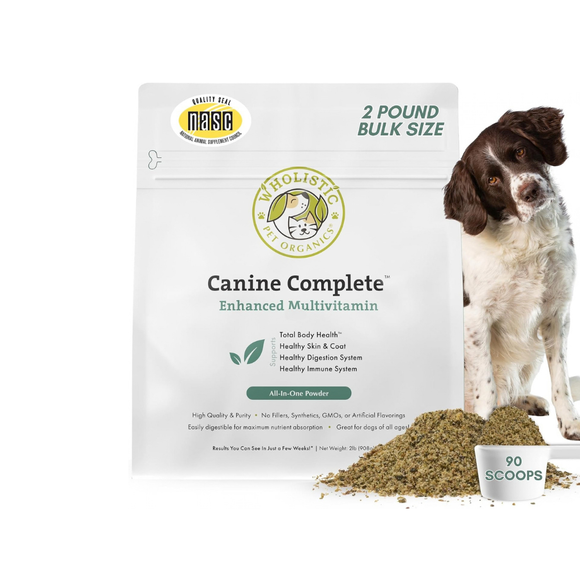 Wholistic Pet Organics Canine Complete Organic Multivitamin Powder for Dog - 2 lb - Dog Multi-Vitamins 12