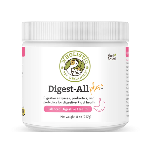 Wholistic Pet Organics Digest-All Plus for Dogs and Cats - 8 oz - Dog & Cat Digestive & Probiotics Supplements 9