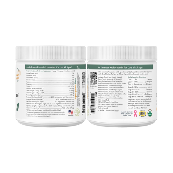 Wholistic Pet Organics Feline Complete Multivitamin for Cat Original Whitefish - Cat Supplements & Vitamins 3