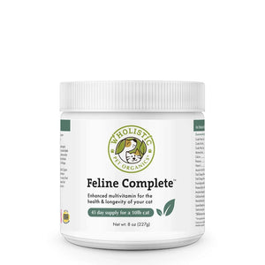 Wholistic Pet Organics Feline Complete Multivitamin for Cat Original Whitefish - 8 oz - Cat Supplements & Vitamins 1