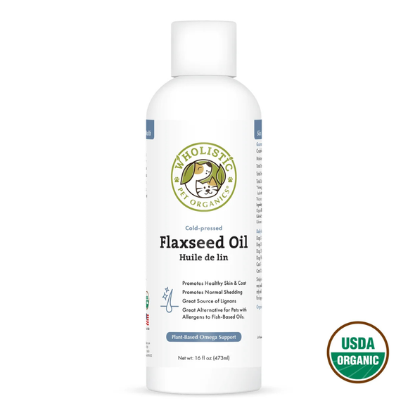 Wholistic Pet Organics Flaxseed Oil - Dog & Cat Skin & Coat Supplements 2