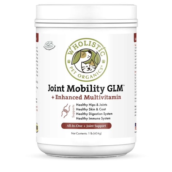 Wholistic Pet Organics Joint Mobility GLM - 1lb - Dog & Cat Joint Supplement 1