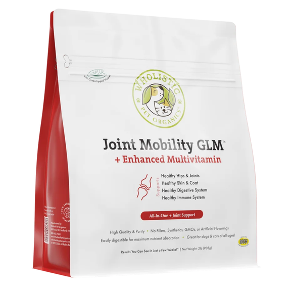 Wholistic Pet Organics Joint Mobility GLM - 2lb - Dog & Cat Joint Supplement 2